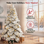 Load image into Gallery viewer, Brittany 7.5ft Artificial Prelit Snow Flocked Christmas Tree