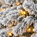 Load image into Gallery viewer, Brittany 7.5ft Artificial Prelit Snow Flocked Christmas Tree