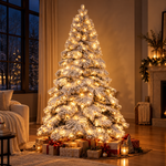 Load image into Gallery viewer, Brittany 7.5ft Artificial Prelit Snow Flocked Christmas Tree