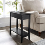 Load image into Gallery viewer, Roxy Flip Top Chairside Table - Hidden Storage with Drawer & Shelf - Black