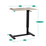Load image into Gallery viewer, Adjustable Overbed Table with Charging Station - Natural / Black