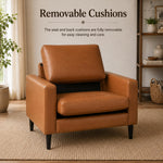 Load image into Gallery viewer, Velonie Air Leather Mid-Century Accent Chair