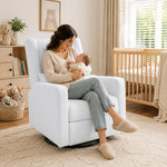 Load image into Gallery viewer, Tanya Power Swivel Glider Recliner with USB Port - Bright White