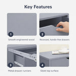 Load image into Gallery viewer, Bianca 9-Drawer Vertical Storage Cabinet with Tabletop - Gray