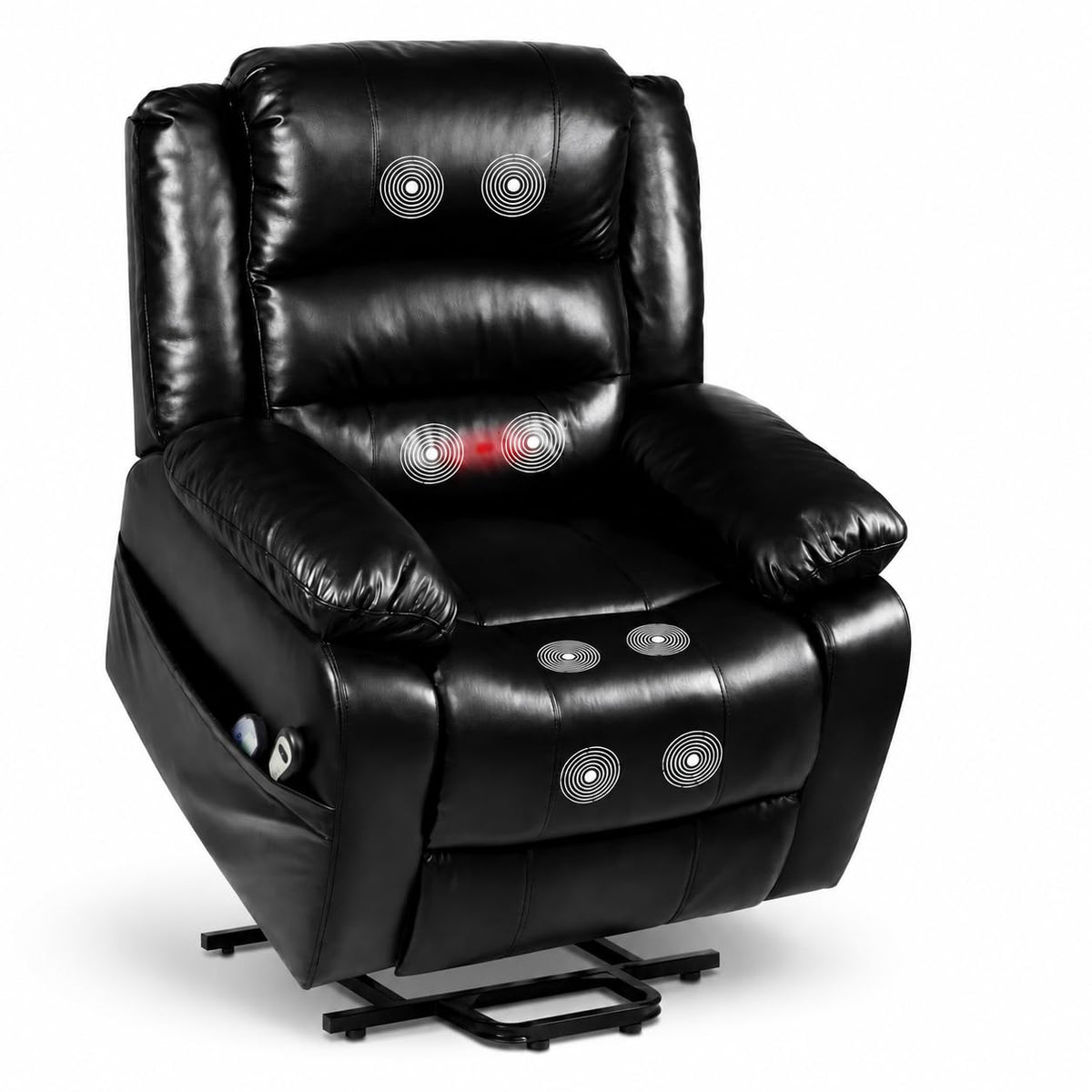 Whitney power lift recliner with massage & heat black