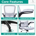 Load image into Gallery viewer, Serena Mesh Drafting Chair with Adjustable Foot Ring - White