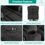 Load image into Gallery viewer, Doris Power Lift Recliner with Massage & Heat - Black