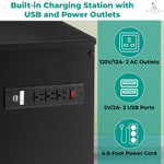 Load image into Gallery viewer, Jade Modern Nightstand - Charging Station with USB Ports & Outlets - Black