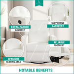 Load image into Gallery viewer, Odelia Swivel Rocker Recliner with Adjustable Footrest - Bright White