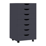 Load image into Gallery viewer, Debbie 7-Drawer Storage Cabinet with Wheels & Tabletop - Black
