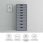 Load image into Gallery viewer, Debbie 7-Drawer Storage Cabinet with Wheels & Tabletop - Gray