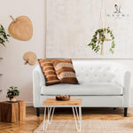 Load image into Gallery viewer, Emma Tufted Barrel Loveseat with Faux Leather Upholstery