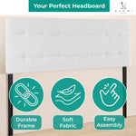 Load image into Gallery viewer, Jessenia Upholstered Headboard for Full Queen - White