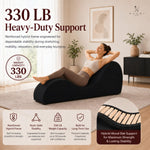 Load image into Gallery viewer, Leticia Ergonomic Yoga Chaise Lounge for Deep Stretching - Black