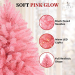 Load image into Gallery viewer, Martina Pink Pre-Lit Christmas Tree with Warm Lights - 7.5 ft