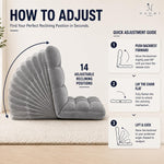 Load image into Gallery viewer, Desmond Adjustable Floor Chair with 14 Reclining Positions - Gray