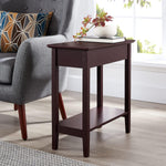 Load image into Gallery viewer, Roxy Flip Top Chairside Table - Hidden Storage with Drawer & Shelf - Cherry