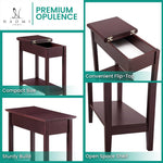 Load image into Gallery viewer, Roxy Flip Top Chairside Table - Hidden Storage with Drawer & Shelf - Cherry