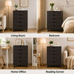 Load image into Gallery viewer, Taylor 5-Drawer Storage Cabinet with Wheels & Tabletop - Espresso