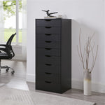 Load image into Gallery viewer, Bianca 9-Drawer Vertical Storage Cabinet with Tabletop - Black