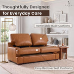 Load image into Gallery viewer, Siggy Genuine Leather Loveseat with Removable Cushions