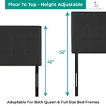 Load image into Gallery viewer, Jessenia Upholstered Headboard for Full Queen - Dark Gray