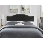 Load image into Gallery viewer, Catalina Upholstered Nailhead Headboard for Full Queen - Dark Gray