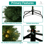Load image into Gallery viewer, Natalie Pre-Lit Spruce Artificial Christmas Tree - 6 ft