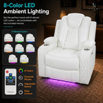 Load image into Gallery viewer, Chicago Power Recliner with LED Lights & USB Charging - White