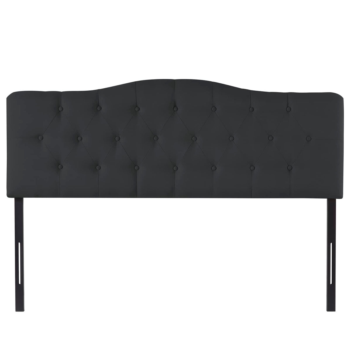 Cassandra adjustable upholstered headboard for full queen black
