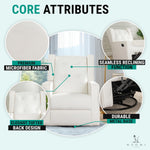 Load image into Gallery viewer, Odelia Swivel Rocker Recliner with Adjustable Footrest - Bright White
