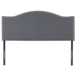 Load image into Gallery viewer, Catalina Upholstered Nailhead Headboard for Full Queen - Light Gray
