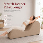 Load image into Gallery viewer, Leticia Ergonomic Yoga Chaise Lounge for Deep Stretching - Mocha