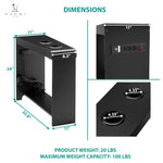 Load image into Gallery viewer, Jade Modern Nightstand - Charging Station with USB Ports & Outlets - Black