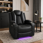 Load image into Gallery viewer, Chicago Power Recliner with LED Lights & USB Charging - Black
