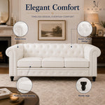 Load image into Gallery viewer, Emery Chesterfield Faux Leather Sofa