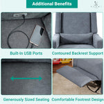 Load image into Gallery viewer, Tanya Power Swivel Glider Recliner with USB Port - Gray