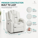 Load image into Gallery viewer, Chicago Power Recliner with LED Lights & USB Charging - White