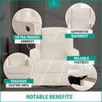 Load image into Gallery viewer, Odelia Swivel Rocker Recliner with Adjustable Footrest - Cream