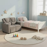 Load image into Gallery viewer, Suri Kids Recliner Loveseat with Dual Cup Holders - Gray / Microfiber