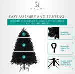 Load image into Gallery viewer, Dakota Black Pre-Lit Christmas Tree with Warm Lights - 9 ft