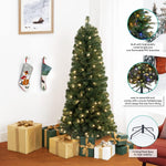 Load image into Gallery viewer, Vancouver Spruce Frosted Pre-Lit Christmas Tree with Pine Cones Berries - 4.5 ft