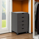 Load image into Gallery viewer, Taylor 5-Drawer Storage Cabinet with Wheels & Tabletop - Espresso