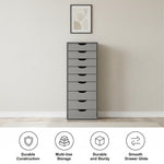Load image into Gallery viewer, Debbie 7-Drawer Storage Cabinet with Wheels & Tabletop - Gray
