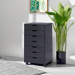 Load image into Gallery viewer, Debbie 7-Drawer Storage Cabinet with Wheels & Tabletop - Black