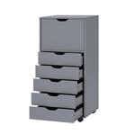 Load image into Gallery viewer, Carly 6-Drawer Storage Cabinet with Wheels - Gray