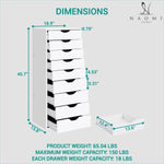 Load image into Gallery viewer, Bianca 9-Drawer Vertical Storage Cabinet with Tabletop - White