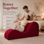 Load image into Gallery viewer, Leticia Ergonomic Yoga Chaise Lounge for Deep Stretching - Red