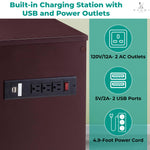 Load image into Gallery viewer, Jade Modern Nightstand - Charging Station with USB Ports & Outlets - Cherry