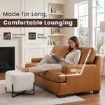 Load image into Gallery viewer, Siggy Genuine Leather Loveseat with Removable Cushions